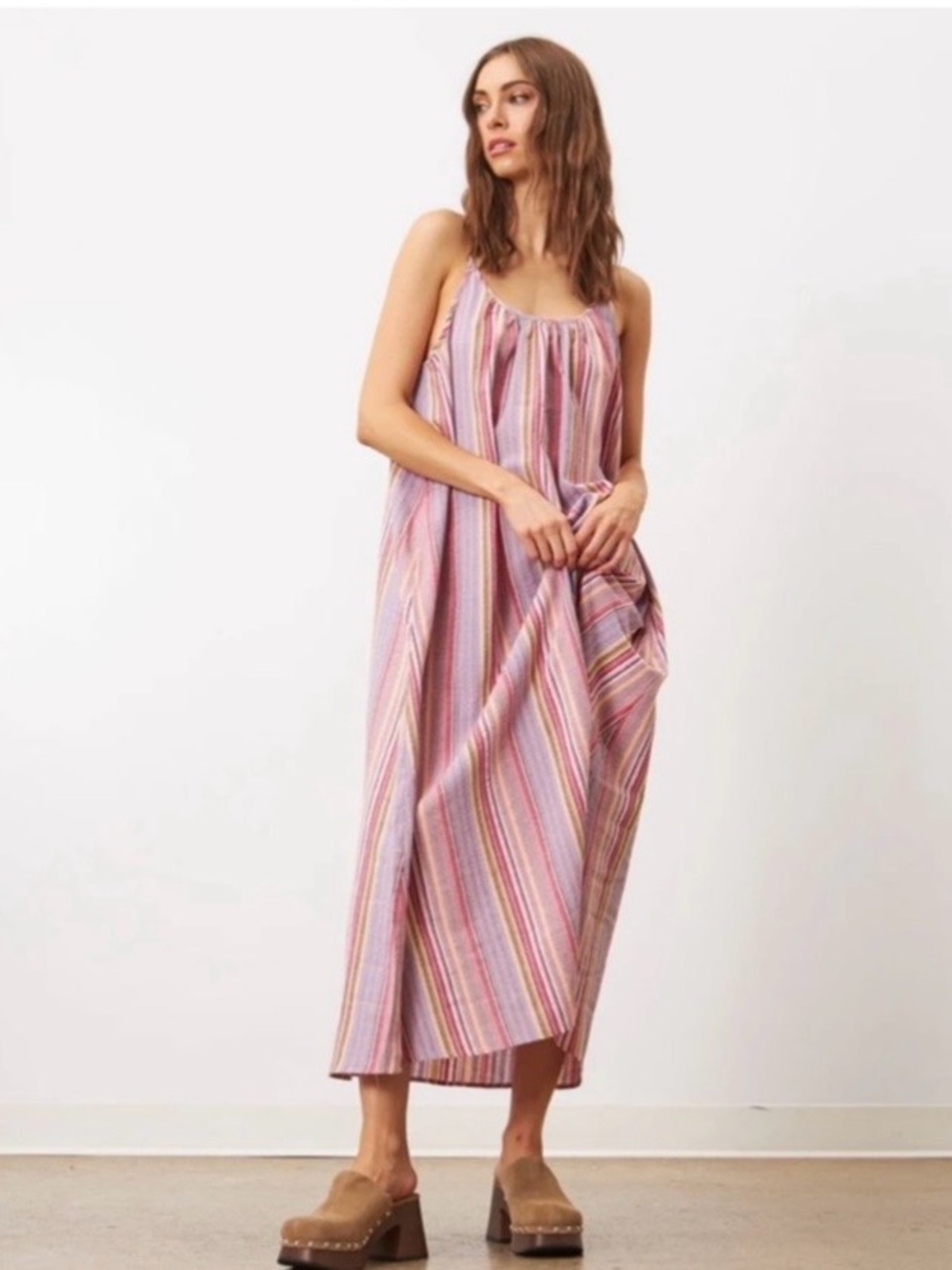 Line Talia Striped Maxi Dress with pockets, size Medium
